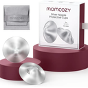 Momcozy 999 Silver Nursing Cups Original Perforated Breathable Design, 999 Silver Nipple Cover for Breastfeeding Essential, Nipple Shield for Nursing Newborn, Metal Nipple Shields, Regular Size