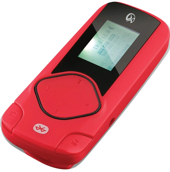 GPX MWB308R 8GB Bluetooth MP3 Player, Red
