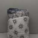 Boho Comforter Set Queen Size,7 Pieces Bohemian Comforter Bedding Set Bed in a Bag,Dark Grey Paisley Floral Comfortet and Sheet Set,Soft Gray Striped Bedding Sets for All Season
