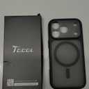 TOCOL for iPhone 17 Pro Case, Compatible with Magsafe, Built-in Magnetic Ring, Full Camera Protection, Drop Protection, Translucent Matte for iPhone 17 Pro Phone Case 6.3 inch (Black)