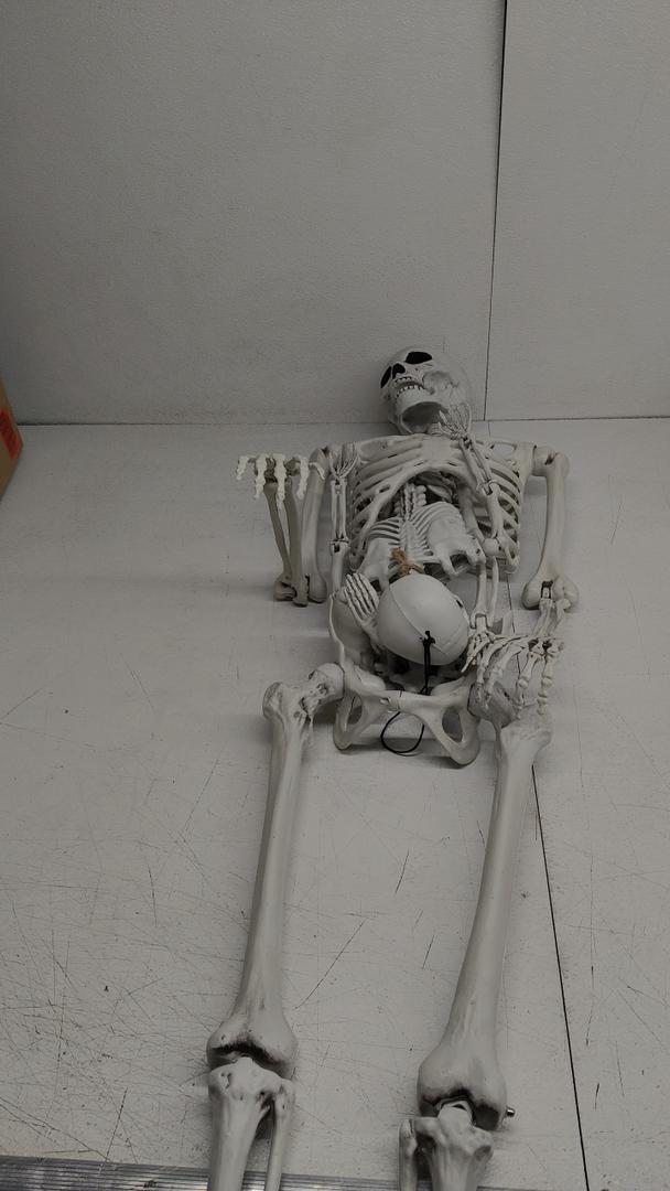 Letapapa 5.4 Ft & 3 Ft Halloween Skeleton Decorations, 2 Packs Halloween Life Size Full Body Human Bones with Movable Joints for Indoor Outdoor Halloween Decorations Haunted House Props