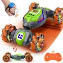 Gesture Sensing RC Stunt Car for Boys 6-12 Year Old, 4WD Remote Control Cars Toys with Lights Music, Best Birthday Gifts for Kids, 2.4Ghz Hand Control Drift Car (Grey Green)