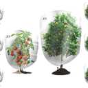 6Pcs Garden Netting Bags with Drawstring Plant Mesh Cover, 2 Size Netting Cover Garden Plant Barrier Netting Protection Bags for Tomato Vegetables Flower Tree Fruit, 3.9 x 5.9ft+3.1x 3.61ft