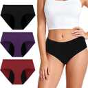 High Leak Proof Underwear, Period Underwear for Women, Cotton Panties Washable& Reusable, Breathable Briefs