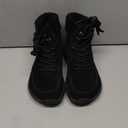 Women's Orthopedic Winter Wide Mid Hiking Boots: Diabetic Arch Support Arthritis Plantar Fasciitis Orthotic High Instep Walking Shoes, Adjustable Fit Driving Ankle Pain Fashion Sneakers Black Size 38