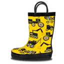 Lone Cone Kids Rain Boots for Girls & Boys – Waterproof Natural Rubber Toddler Rain Boots with Non-Slip Outsole & Easy Pull Handles – Solid, Pattern & Glitter Designs Size 9 17.4 Cm Yellow
