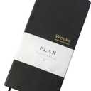 Fromthenon PU Leather Weekly Plan Portable Planner Year Month Week Mini Slim Notebook Journal Schedule For Traveler Student Office (Black)