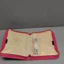 Bible Cover Case for Women PU Leather Woman Book Carrying Bag Bible Study Sipples Accessories with 7pcs Paper Bookmark Journaling Kit Christian Gifts