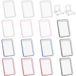 PATIKIL 15 Pcs PSA Slab Protector, 35pt Slab Guard Bumper Case Sleeves Holder for Graded-Cards Game Trading Standard Cards Baseball Sports, 5 Colors