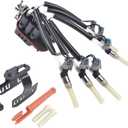 Central Fuel Spider Injector w/Bracket 4.3L V6 Compatible with Chevy Astro Blazer C1500 Express 1500/2500 Silverado 1500 1996-2002 12568332 FJ10565 19210688
