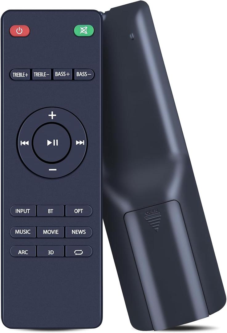 PZL Replacement Remote Control ONLY for Wohome S99 Small TV 2.1 Soundbar, for HD-019 Vmai X-BAR 2.1 Channel Sound Bar