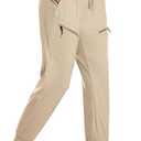 baleaf Women's Joggers Lightweight Hiking Pants High Waist 5 Zipper Pockets Quick Dry Travel Athletic UPF50+ (Medium)