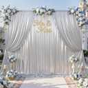 20x12ft Silver Sequin Backdrop Curtain for Parties Glitter Photo Backdrop Wrinkle Free Polyester Drapes Shimmer Back Drop for Wedding Birthday Baby Shower Photography Shiny Background 4 Panels 5x12ft