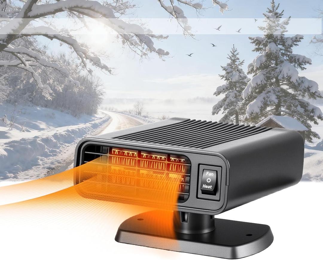 12V Car Heater, Portable Car Heaters that Plugs into Cigarette Lighter, 2 in1 Fast Heating and Cooling Defogger Demister for Cars SUV