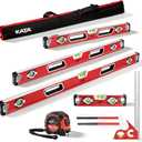 KATA 4-Piece Magnetic Level Set, 16", 24", 32", 48" Aluminum Spirit Levels