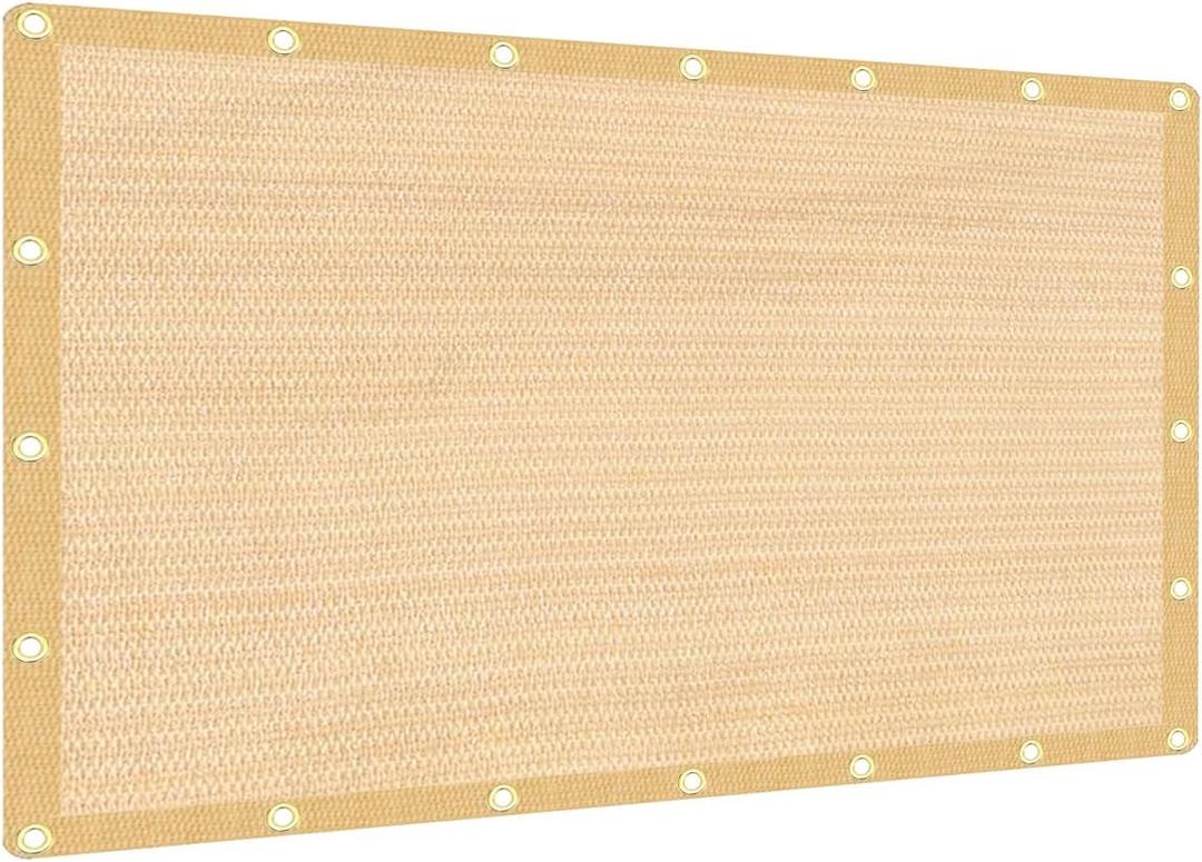 90% Sun Shade Cloth, 8x10 FT Breathable Sunshade Fabric, UV Protection Patio Shade Screen for Pergola, Porch, Deck, Backyard