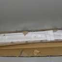 AURILOFT No Drill L-Shaped Vinyl Cordless Mini Blinds,White,34.5" Wx 64" H