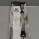 Kamenstein Perfect Tear Wall Mount Paper Towel Holder, Patented Design for One-Handed Use, Rounded Finial, 14-Inch, Brushed Silver Metal Finish