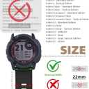 for Garmin Instinct Watch Band, Rugged Nylon Replacement Strap for Instinct 2 Instinct 3 45mm, Compatible with Garmin Instinct Solar, Tactical, Tide Esports, Sport Outdoor Work Use Replacement Band