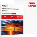 Koala Glossy Thin Inkjet Paper 8.5x11 Inches 100 Sheets Compatible with Inkjet Printer Use DYE INK 115gsm