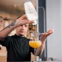 12 Pcs Plastic Cocktail Shaker Drink Mixer with Scales and Strainer Top Clear Shaker Cup with Measurement Plastic Bar Mixing Tool for Tea Coffee Bubble Tea Milk(350 Cc/ 12 oz)