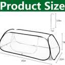 2 Pcs Pop Up Garden Rows Plant Cover, 46" x 22" x 16" Raised Garden Beds Vegetable Rows Plant Protector, Insect Bird Barrier Plant Net Cage with Stakes for Protecting Seedlings Fruits Vegetable Row