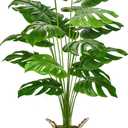 Der Rose 44" Tall Fake Plants with Basket Large Artificial Monstera Plants Indoor, Easy Assembly Faux Tree for Outdoor Office Living Room Bedroom Home Apartment Decor
