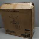 Home Office Chair No Arms with Wheels, Adjustable Height Small Desk Chair, PU Leather Mid Back 360 Swivel Computer Chair, Armless Modern Walnut Chair for Office, Reading Meeting Room (Black) (MCM Style)