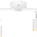 White Track Lighting Fixture Ceiling, Modern Track Light Fixtures Kitchen, 8-Light Rotatable LED Track Lights, Semi Flush Wall Sconces Lighting for Dining Room/Hallway(GU10 Socket, Bulb Not Included)