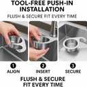 2 x Stainless Steel Swan Sink Strainer Basket  304 Food-Grade Corner Drain Filter, Multi-Functional Hanging Basket for Kitchen Sink  Efficient Drainage, Fruit/Vegetable Cleaning & Gadget Storage (1PC)