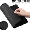 4 x ALOANES Mouse Pad with Stitched Edge, Non-Slip Rubber Base Mouse Mat for Laptop& Computer, Small Mouse Pad for Gamer, Office & Home, Black Square Mousepad 9.8''x 8.3''x 0.08''