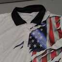 2 Pcs Funny Hawaiian Shirt for Men 4th of July American Flag Casual Summer Shirt for Men Short Sleeve Button Shirt, (Medium, Small)