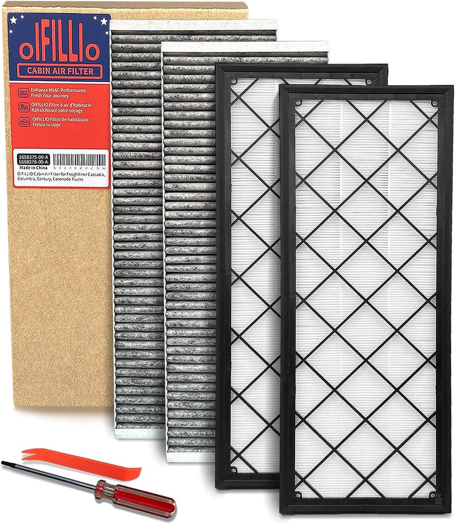 OIFILLIO Cabin Air Filter HEPA Air Intake Filter Fits for Model Y 2020-2024, Designed for Biochemical Defense Mode, Replace 110768100A,165837500A, 165837600A with tools