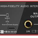 Audio Interface, 2X2 24-bit/192kHz Interface for High-Fidelity, Studio Quality PC/Mac/iOS Recording, XLR/TRS Combo Input, Monitor Mix/Loopback Function, One-Cable Setup(Alloy Red)