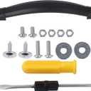 BQLZR Plastic Suitcase Luggage Handle Replacement 9.33" with Mount & Screw Black B122,Two Inner Hole Distance: 177mm/6.97", Two Outer Hole Distance:224mm/8.82"