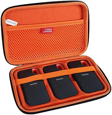 Hermitshell Hard Travel Case for SanDisk 500GB / 250GB / 1TB / 2TB Extreme Portable SSD (Case for 3 Hard Drives)