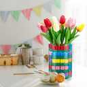 2 x 72 Pcs Spring Decoration Tulips Sponge Vase Filler 6 Colors Centerpiece Table Decoration Spring Multicolor Floral Tulips Vase Stuffer Spring Indoor Decor for Home Tiered Tray Table Centerpiece Decor