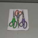 Amazon Basics Stainless Steel Scissors for Office, Crafts, Multipurpose, Sharp, Comfort Grip, PVD Coated, 3 Pack, Multicolor