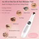 Eye Lift Wand, 3 in 1 Vibrating Red Light 98F to 113F LCD Display Eye Massager for Dry Eyes, Dark Circles and Puffiness, Electrical Face, Neck Sculpting Pen for Fine Lines and Wrinkles