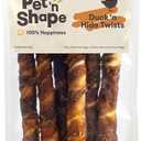 Pet 'n Shape Duck 'n Hide Twist - Duck Wrapped Rawhide Natural Dog Treats, Large, 6 Count (EXP 01/28/28)