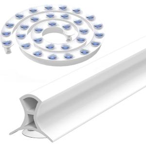 Water Splash Guard Silicone 1.57" H 39.4" L Walk-in Shower Dam/Barrier/Threshold, Kitchen Sink Edge Protector- Flexible, Scalable DIY Water Stopper for Kitchen Sink, Bathroom, Garden