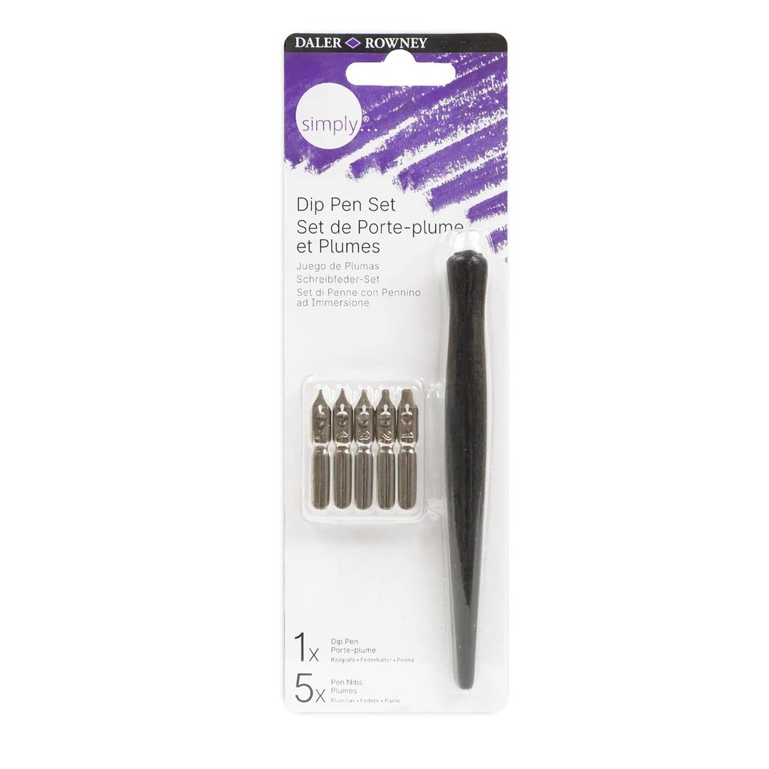 Daler Downey Dip Pen Set 1xDip Pen 5xPen Nibs