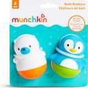 Munchkin Bath Bobbers Mold Free Baby and Toddler Bath Toy, 6+ Months, Polar Bear/Penguin (2 Pack)