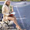 2 x ZIHUA 2 Pairs Sheer Tights for Women, 20 Denier Control Shaping Nylon Ladies Clear Pantyhose S-XL Black Nude (M)