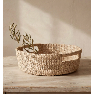 Handwoven small straw basket vintage, Hand wicker basket