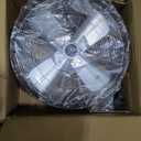 HydroMist Oscillating Wall Mounted Outdoor-Rated Fan, 3- Speed Control on Motor, Alum Fan Blade, Mounting Bracket and Black Cover, Residential/Commercial Use, 24, Dark Brown