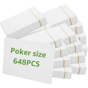 648PCS Blank Playing Cards 2.5" x 3.5" Blank Playing Cards to Write On Double Sides Printable Index Flash Cards Blank Cards for DIY Game Cards Gift Cards Message Card
