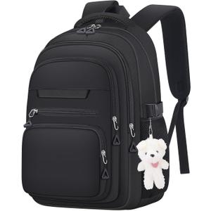Cute Girls Backpack for School Kids Travel College backpack for Women Teen Black Bookbags Aesthetic Laptop Bagpack