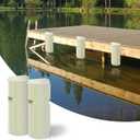 Inflatable Dock Bumpers, Heavy-Duty Marine Fenders Set, Rub Rail & Piling Protection for Boats, Piers (15.2" x 5.5", Light Beige)