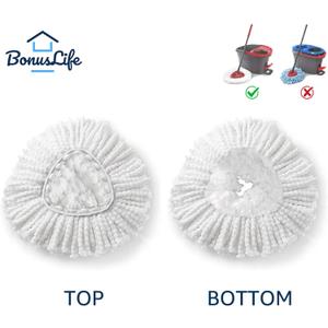 BonusLife Replacement Part Set for Oceda EasyWring Spin Mop 1-Tank System Only, 1 Handle, 1 Base, 4 Refills